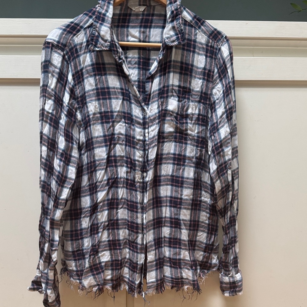 Plaid Button Down Shirt for Women